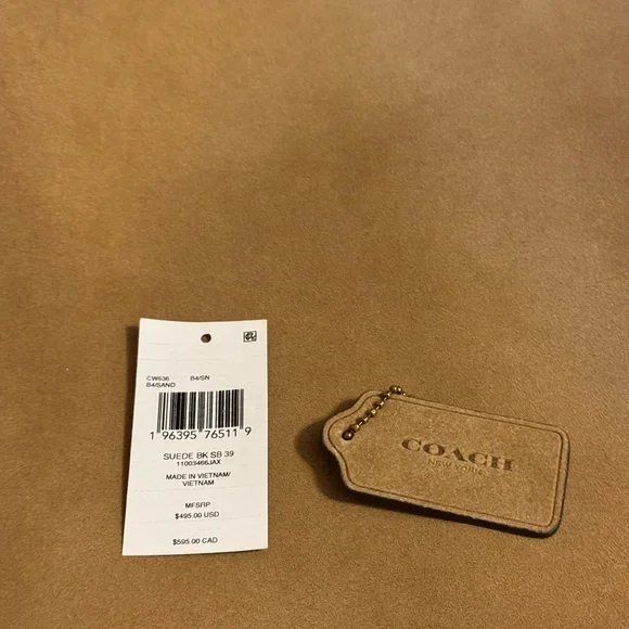 Coach Brooklyn 39 in suede sand and brass - Picture 11 of 12